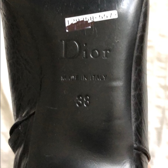 Dior knee high crocodile boots size 38 - Picture 5 of 5